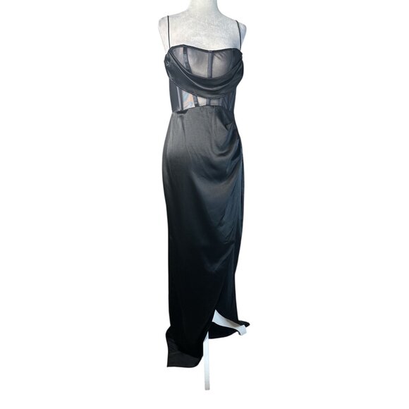 Nookie Emelie Gown in Black Medium New Womens Long Corset Maxi Dress - Picture 4 of 11